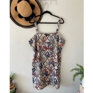 ✨ Cat Lover Tapestry Print Sleeveless Mini Dress ✨